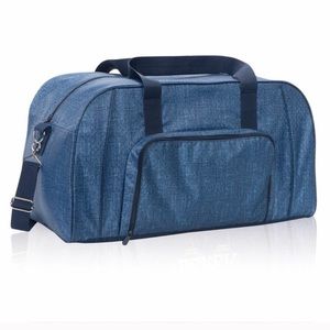 Thirty-One All Packed Crosshatch Duffel Bag Blue